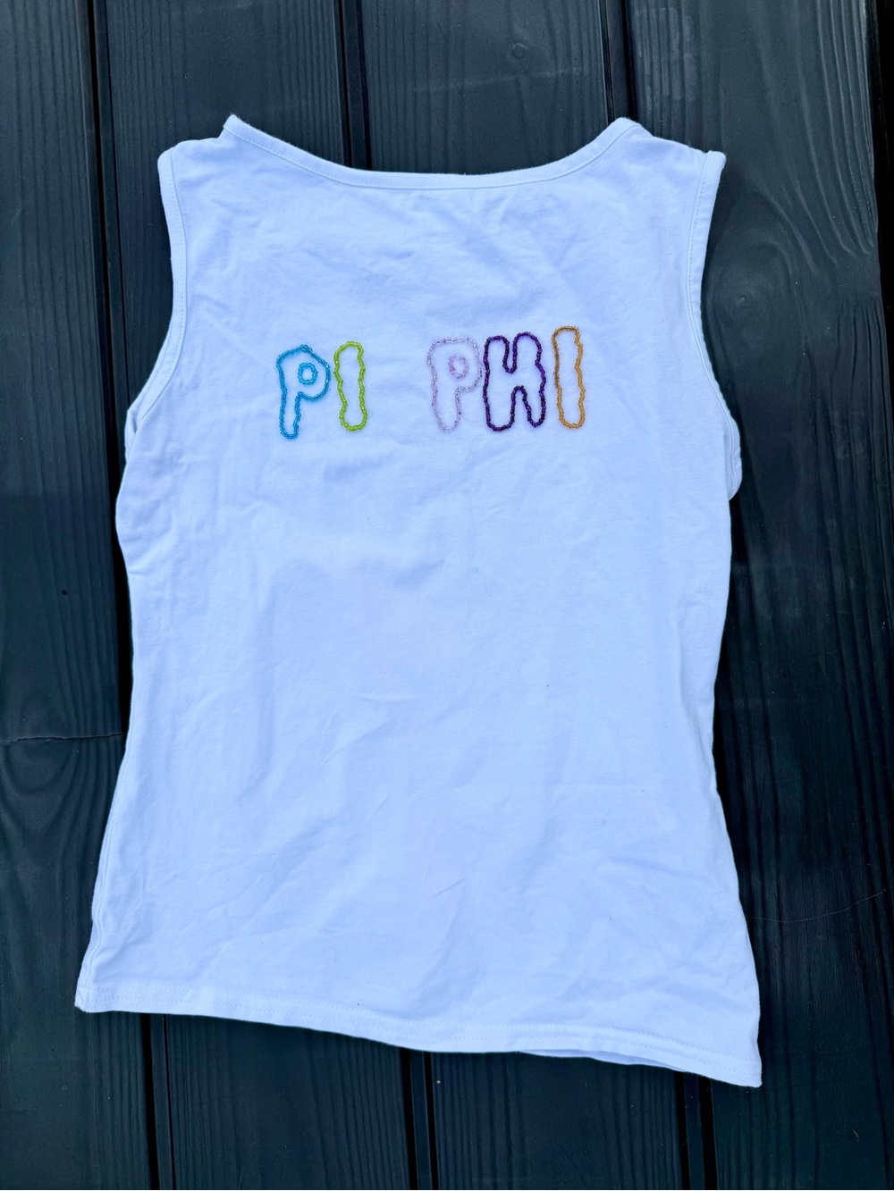 White Pi Beta Phi Tank Top